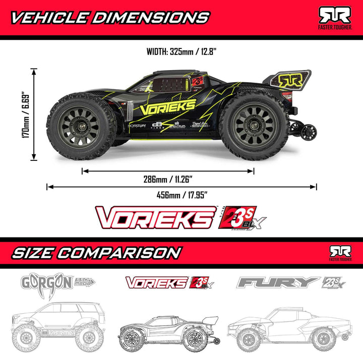 1/10 VORTEKS 223S DSC 2WD RTR Brushless Stadium Truck, Blue