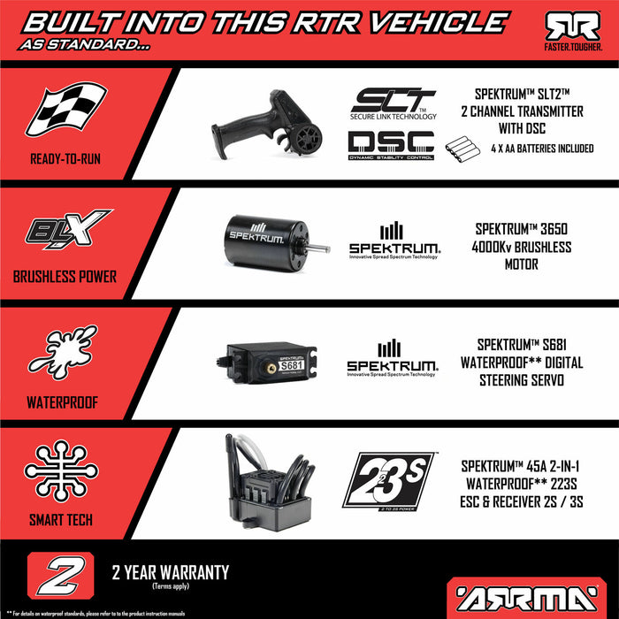 1/10 FURY 223S BLX Brushless 2WD Short Course Truck RTR with DSC, Blue