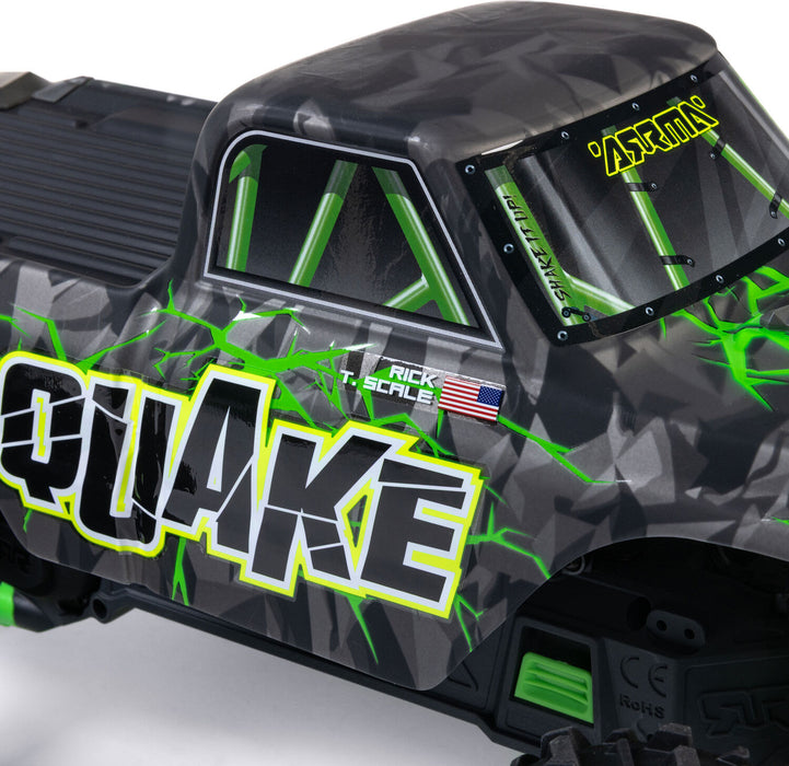 1/10 QUAKE 223S DSC 2WD RTR Brushless Monster Truck, Green