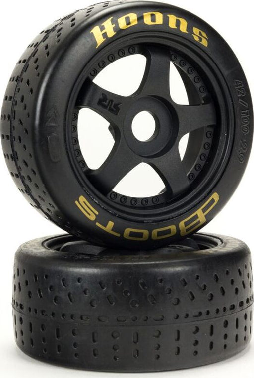 dBoots Hoons 42/100 2.9 Pre-Mounted Belted Tires, Gold, 17mm Hex, 5-Spoke (2)