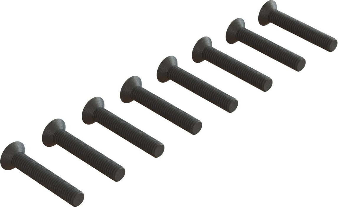 Flat Head Hex Machine Screw M3x18mm (10)