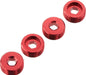 Nut Front Hub Aluminum Red (4)