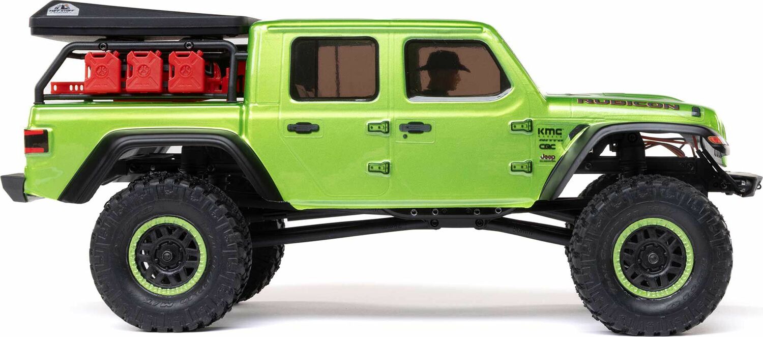 1/24 SCX24 Jeep JT Gladiator 4WD Rock Crawler Brushed RTR, Green