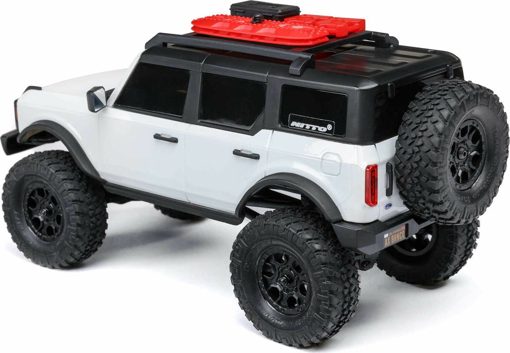 1/24 SCX24 Ford Bronco 4X4 RTR Brushed Rock Crawler (Battery & Charger Included), White