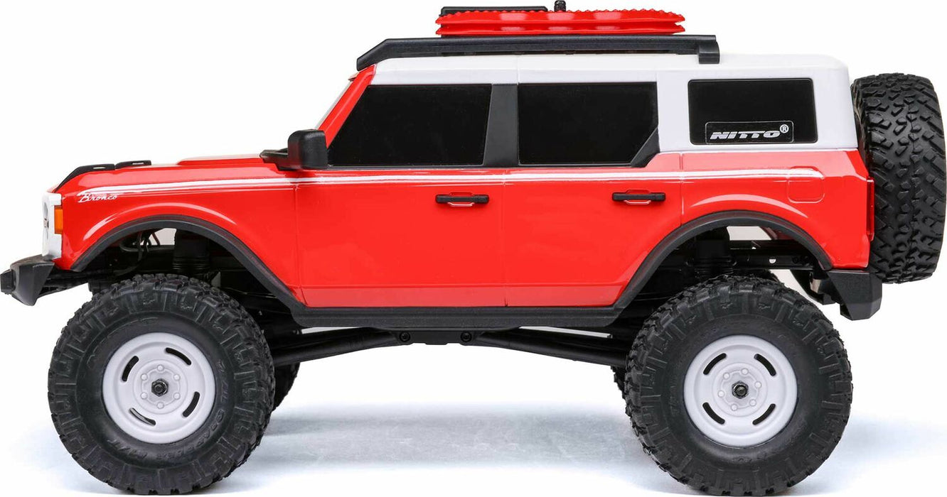 1/24 SCX24 Ford Bronco Heritage Edition 4X4 RTR Brushed Rock Crawler (Battery & Charger Included), Red