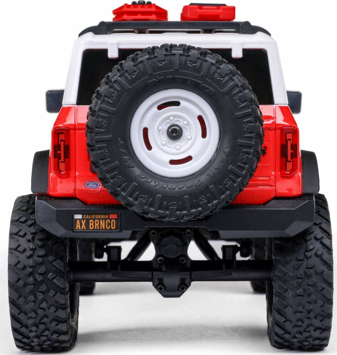 1/24 SCX24 Ford Bronco Heritage Edition 4X4 RTR Brushed Rock Crawler (Battery & Charger Included), Red