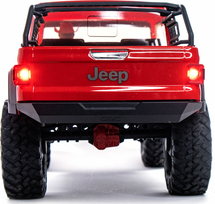 1/10 SCX10 III Jeep JT Gladiator 4X4 Rock Crawler with Portals RTR, Red
