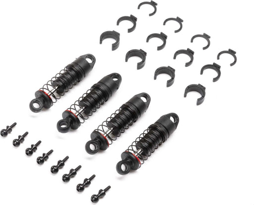 Oil Shock Set 6mm, (.213 lbs/in Red): SCX24 (4)