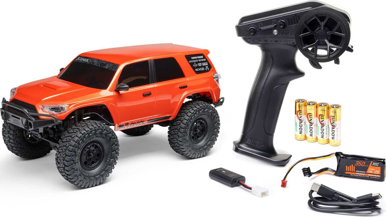 1/24 SCX24 Toyota 4Runner 4X4 RTR Brushed Rock Crawler (Battery & Charger Included), Orange