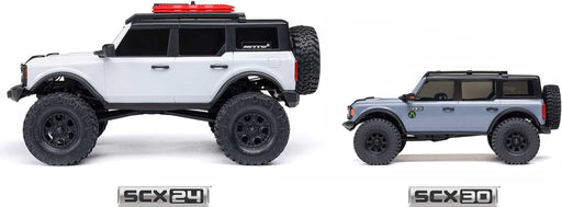 1/30 SCX30 Ford Bronco 4X4 RTR Brushed Rock Crawler (Battery & Charger Included), Gray