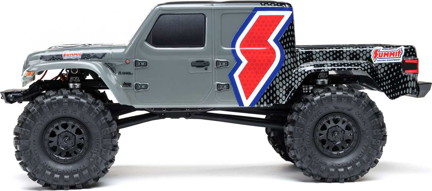 1/24 SCX24 Summit Racing Jeep Gladiator 4X4 Rock Crawler RTR (Battery & Charger Included), Gray