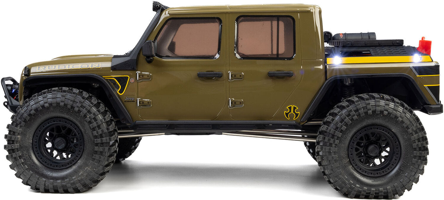 1/10 SCX10 III Motobilt Waypoint Jeep JT Gladiator 4X4 RTR Brushed Rock Crawler, Green