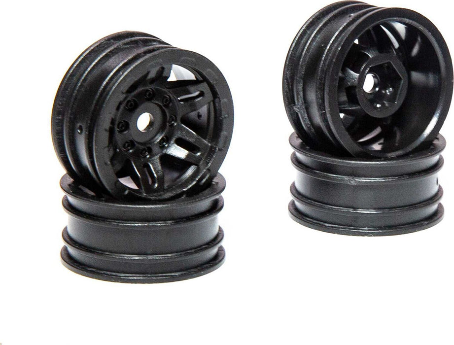1.0 Rockster Wheels Black (4): SCX24, AX24