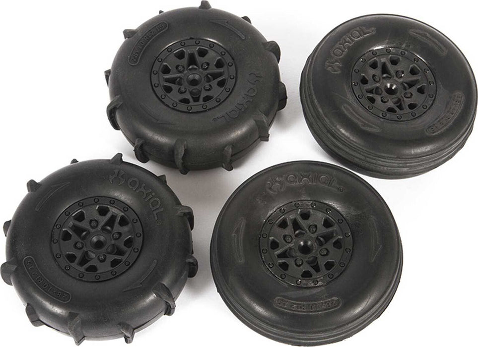 ST28 Front Razor, Rear Paddle Tire and Wheel Set: Yeti Jr