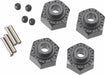 Aluminum Hex Hub 12mm Black (4)