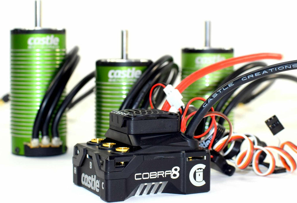 COBRA 8 25.2V ESC with LIMITED EDITION GOLD 1515-2200KV V2 Sensored Motor Combo
