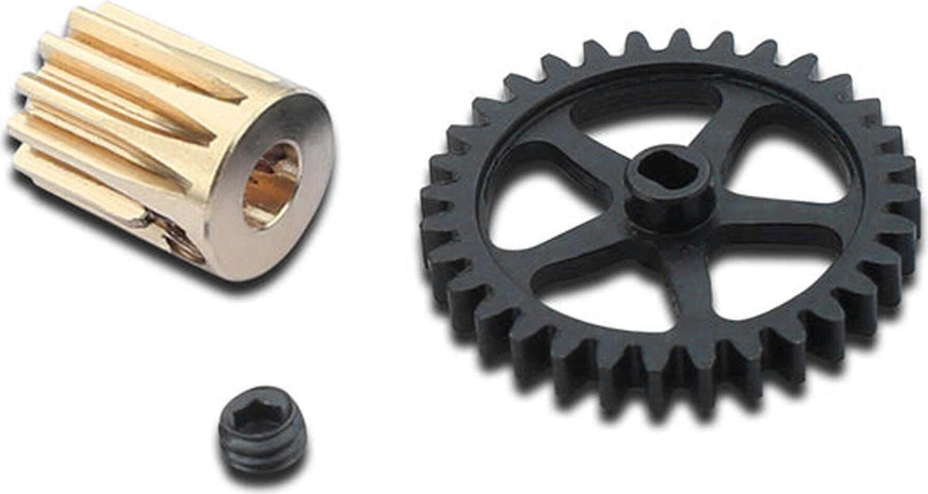 Brushless Conversion Pro, 0.5M Spur Gear, 12T Pinion Gear, CNC Motor Mount: SCX24