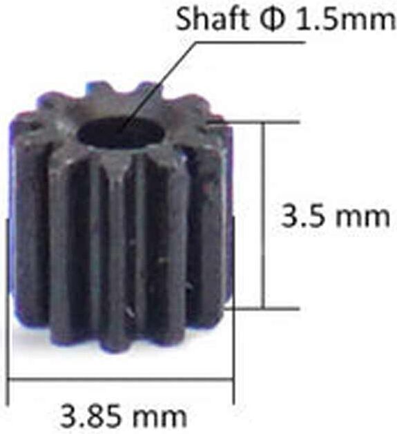 11T High Quality Steel Pinion For Micro Komodo