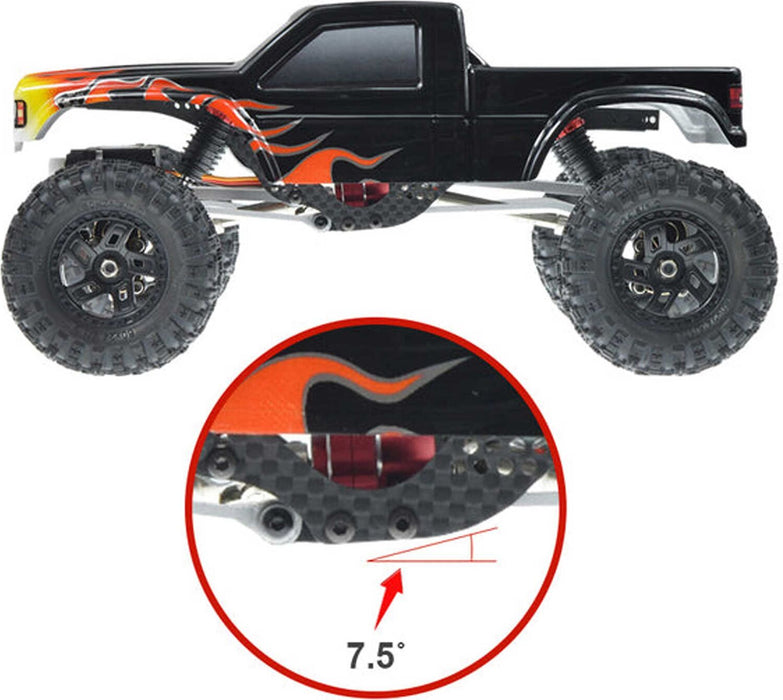 1/18 Cayman Pro V2 4x4 Rock Crawler RTR, Black with Flames