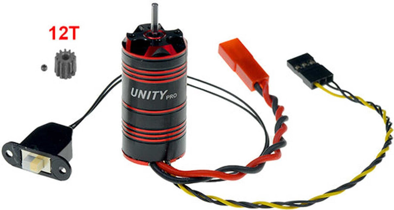 Unity Pro 2-in-1 Micro FOC Brushless Motor & ESC Combo w/ RX, 3500KV: Redcat Ascent-18
