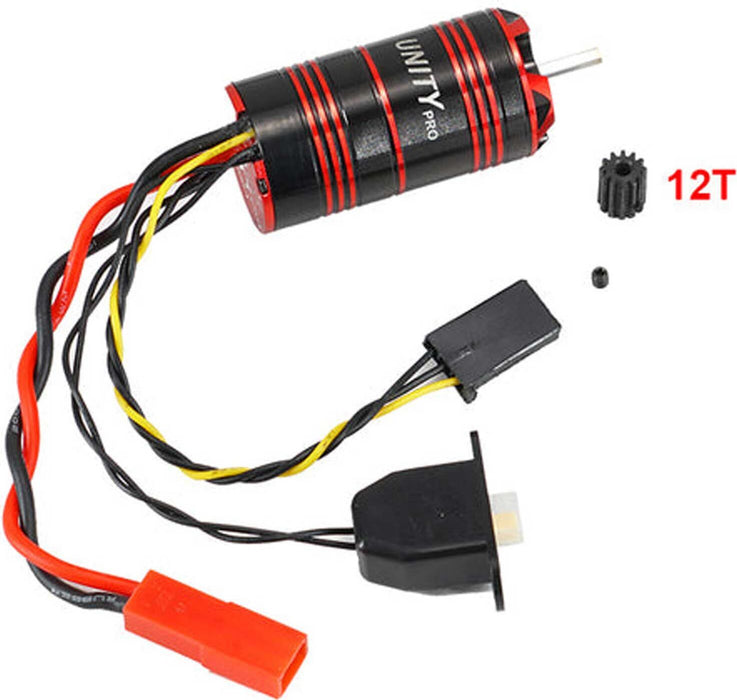 Unity Pro 2-in-1 Micro FOC Brushless Motor & ESC Combo w/ RX, 3500KV: Redcat Ascent-18