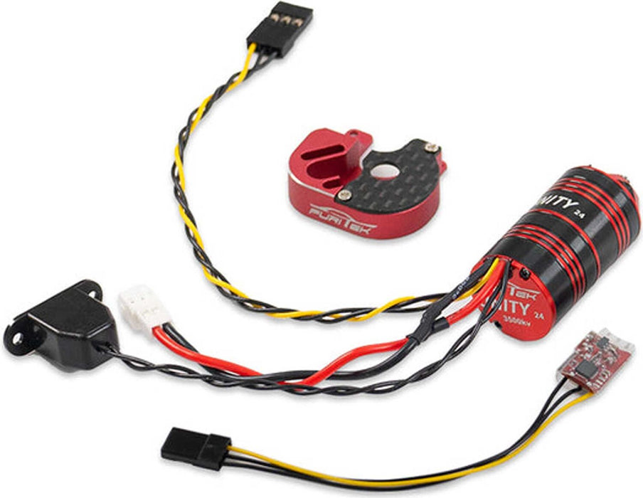 Unity24 Pro 2-in-1 Micro FOC Brushless ESC & 3500KV Motor Combo, 1/24 Axial SCX24/ AX24 Vehicles