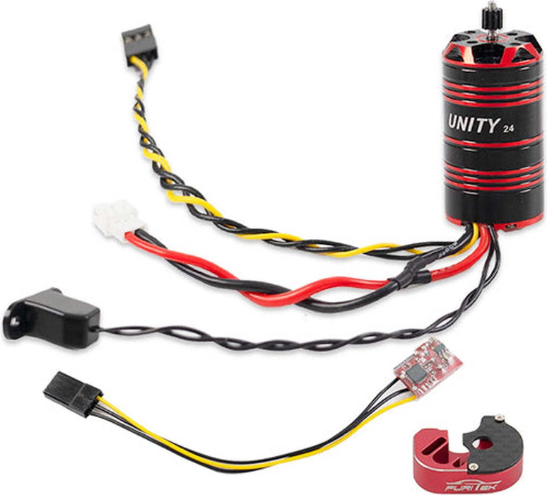 Unity24 Pro 2-in-1 Micro FOC Brushless ESC & 3500KV Motor Combo, 1/24 Axial SCX24/ AX24 Vehicles