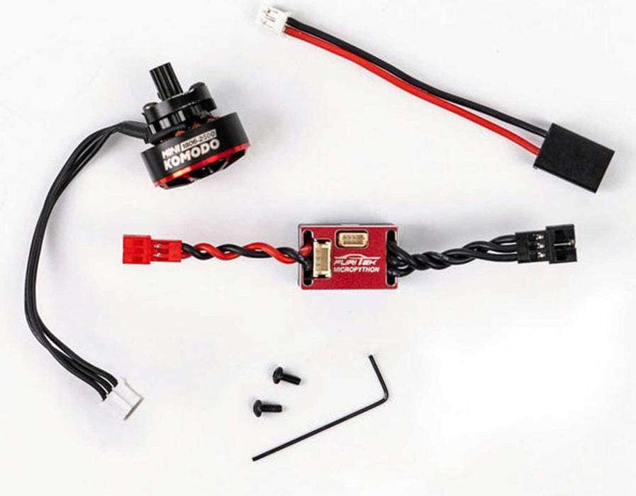 MicroSilk Power Combo: Micro Python Brushless ESC & Mini Komodo V2 2500KV Motor, 1/18 Traxxas TRX4m