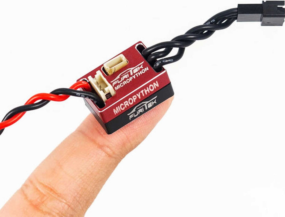 MicroSilk Power Combo: Micro Python Brushless ESC & Mini Komodo V2 2500KV Motor, 1/18 Redcat Ascent-18