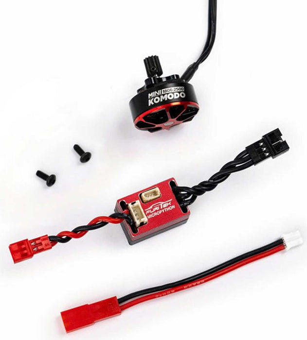 MicroSilk Power Combo: Micro Python Brushless ESC & Mini Komodo V2 2500KV Motor, 1/18 Redcat Ascent-18