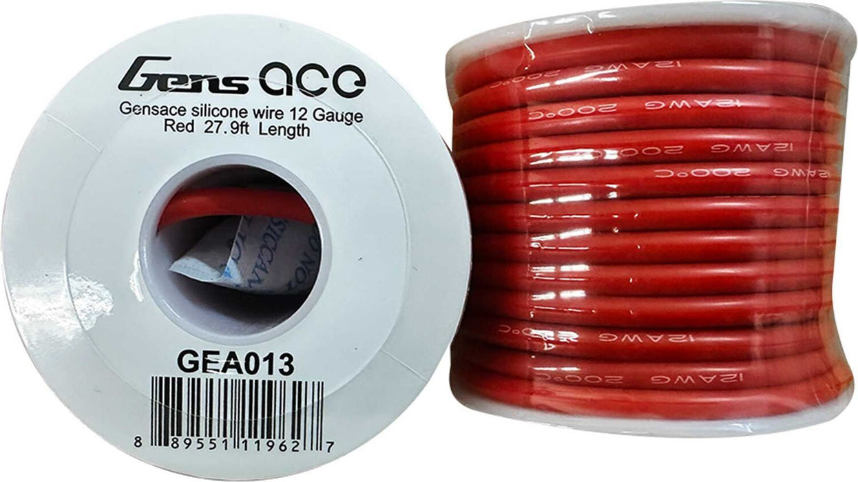 Silicone Wire, 12 Gauge, 27.9 ft Length, Red