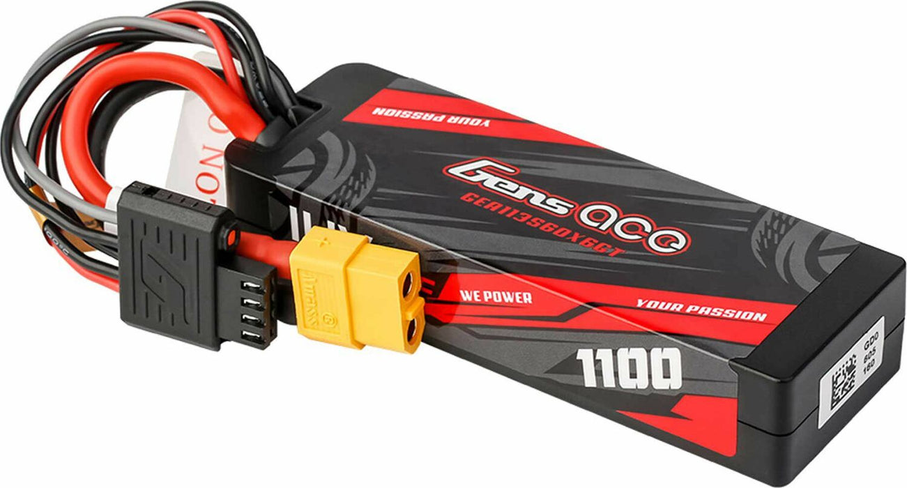 Gens ace 1100mAh 3S 60C 11.1V HardCase G-tech Lipo Battery Pack with XT60 Plug
