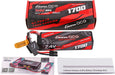 Gens ace 1700mAh 2S 35C 7.4V G-Tech Hardcase Lipo Battery with EC2 Plug