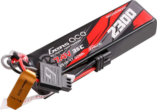 Gens ace 2300mAh 2S 35C 7.4V G-Tech Lipo Battery Pack with EC2 Plug
