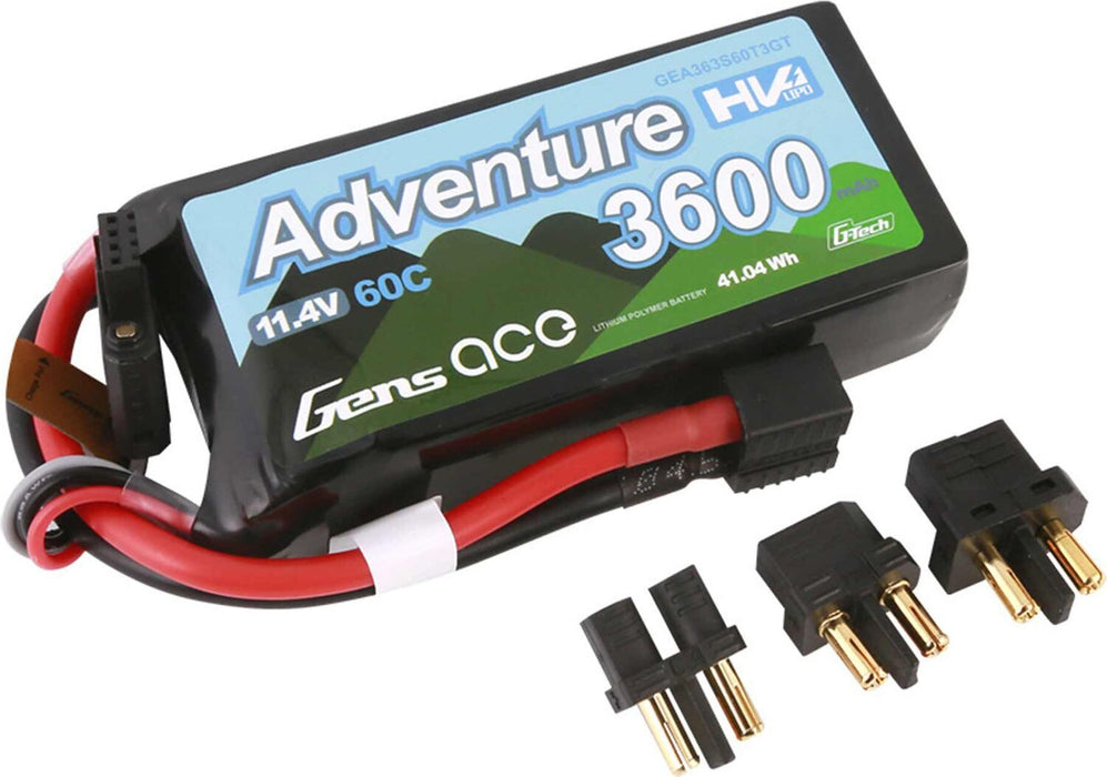 11.4V 3600mAh 3S 60C G-Tech LiPo Battery: Deans/ XT60