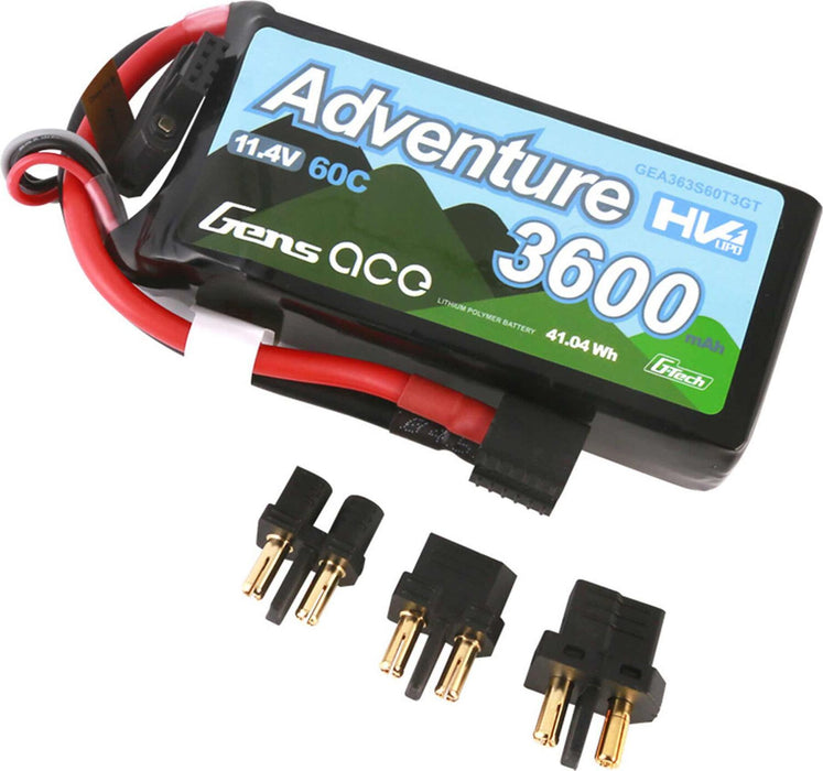 11.4V 3600mAh 3S 60C G-Tech LiPo Battery: Deans/ XT60