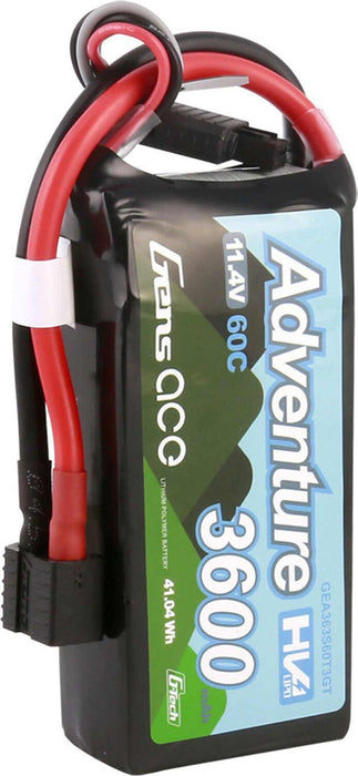11.4V 3600mAh 3S 60C G-Tech LiPo Battery: Deans/ XT60