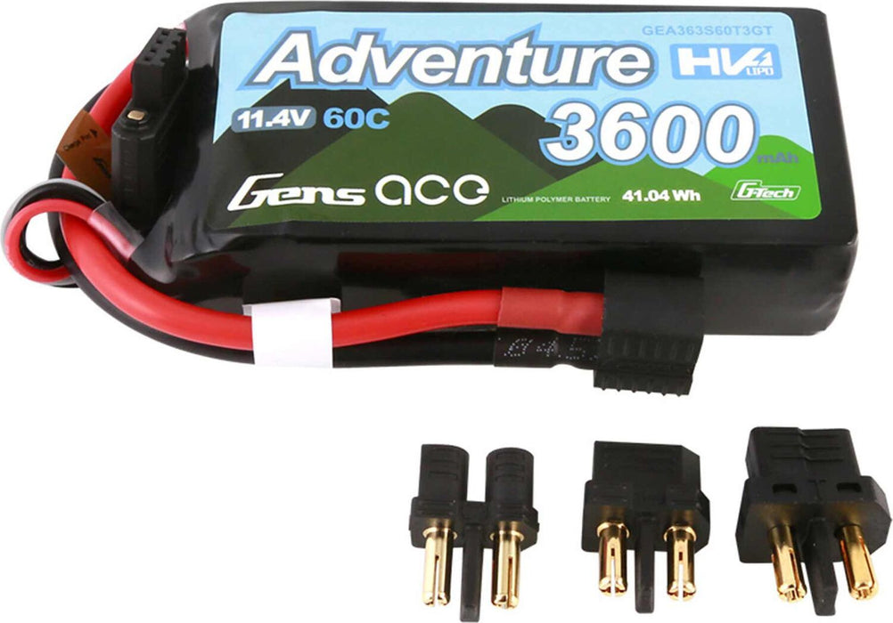 11.4V 3600mAh 3S 60C G-Tech LiPo Battery: Deans/ XT60
