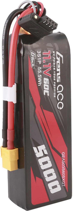 11.1V 5000mAh 3S 60C G-Tech Short-Size LiPo Battery: XT60