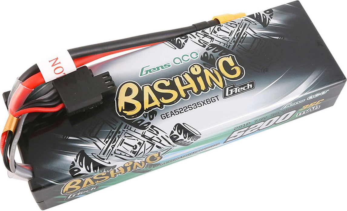7.4V 5200mAh 2S 35C G-Tech Smart Bashing Hardcase LiPo Battery: XT60