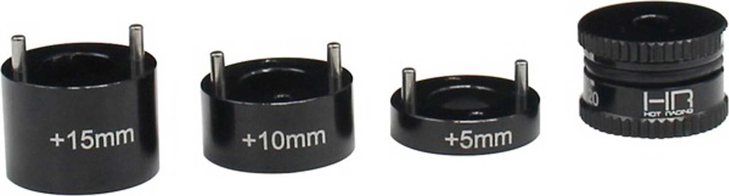 Aluminum Ride Height Gauge, 14-20mm plus 5, 10, & 15mm: 1/8, 1/10 Vehicles