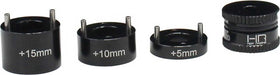 Aluminum Ride Height Gauge, 14-20mm plus 5, 10, & 15mm: 1/8, 1/10 Vehicles