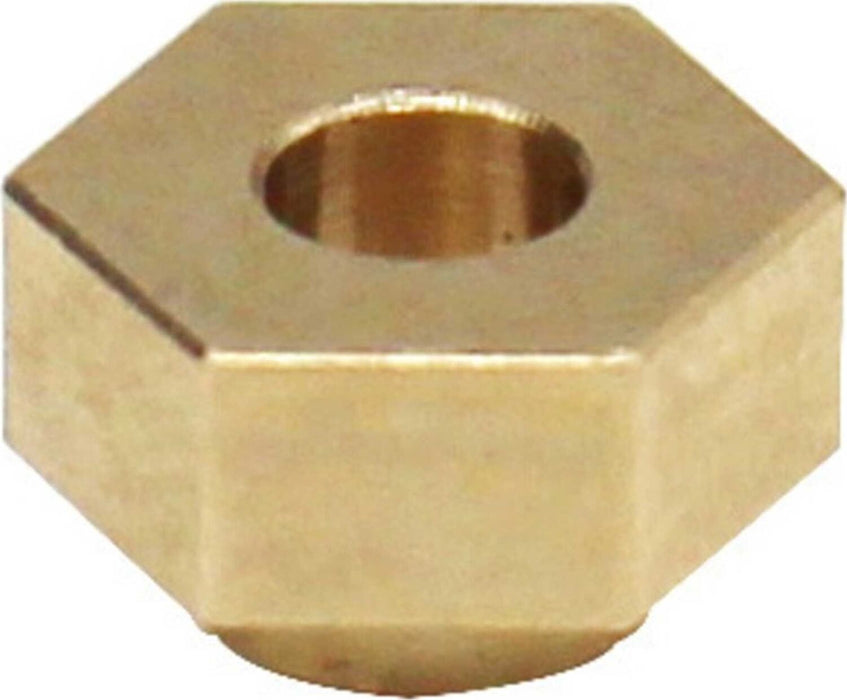 Brass Stock Wheels Hub, 7mm Hex: SCX24