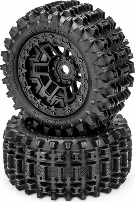 1/8 Magma Pre-Mounted Monster Truck Tires, Medium Compound, Shuttle Wheels (2)