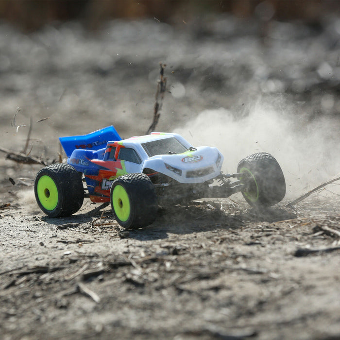1/18 Mini-T 2.0 2WD Stadium Truck Brushed RTR, Blue/White