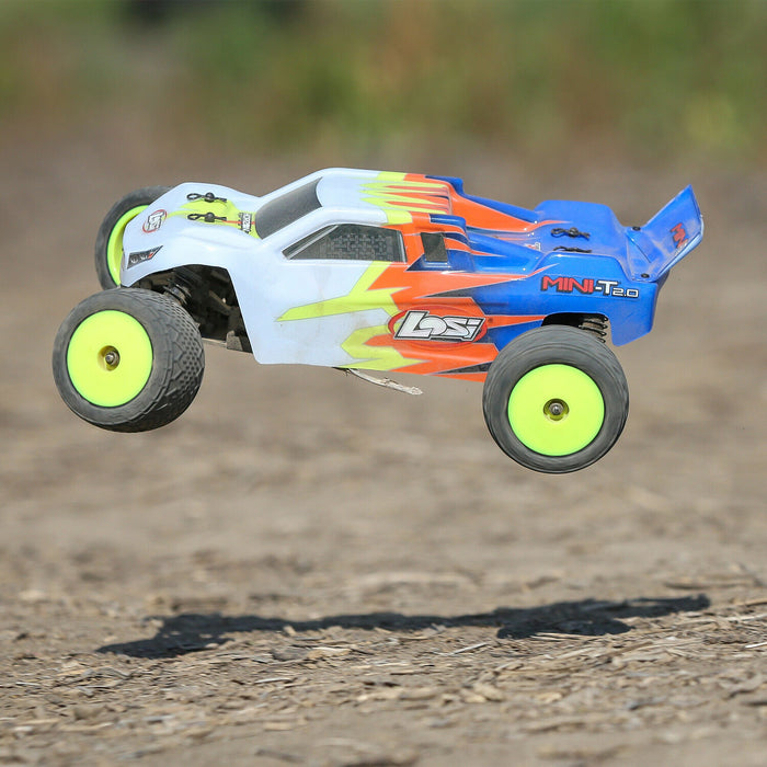 1/18 Mini-T 2.0 2WD Stadium Truck Brushed RTR, Blue/White