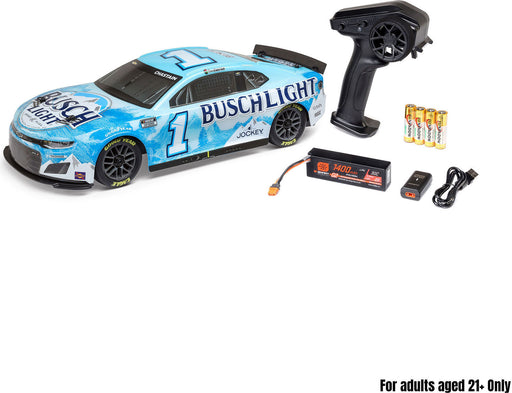 1/12 NASCAR RC Race Car Ross Chastain No. 1 2025 Busch Light Chevrolet ZL1 2S AWD RTR Brushed On-Road (Battery & Charger Included),  Blue