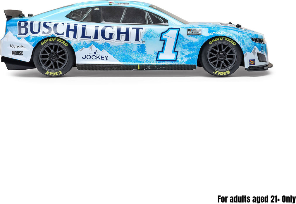 1/12 NASCAR RC Race Car Ross Chastain No. 1 2025 Busch Light Chevrolet ZL1 2S AWD RTR Brushed On-Road (Battery & Charger Included),  Blue