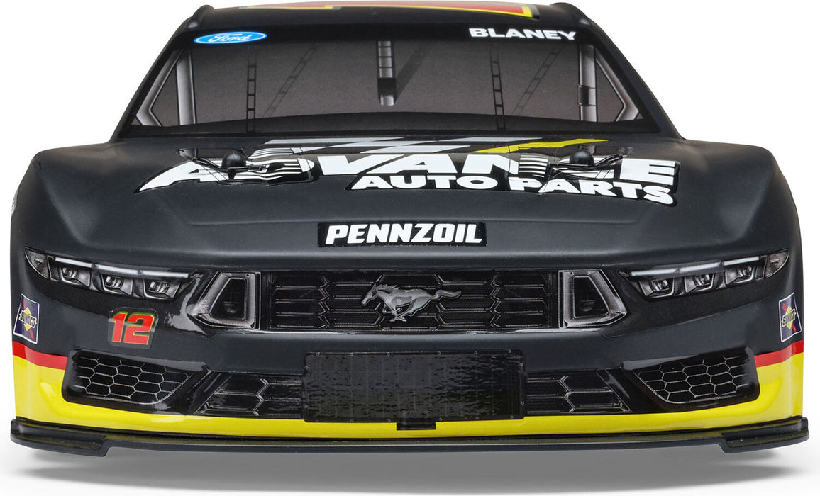 1/12 NASCAR RC Race Car Ryan Blaney No. 12 Advance Auto 2025 Ford Mustang 2S AWD RTR Brushed On-Road (Battery & Charger Included)