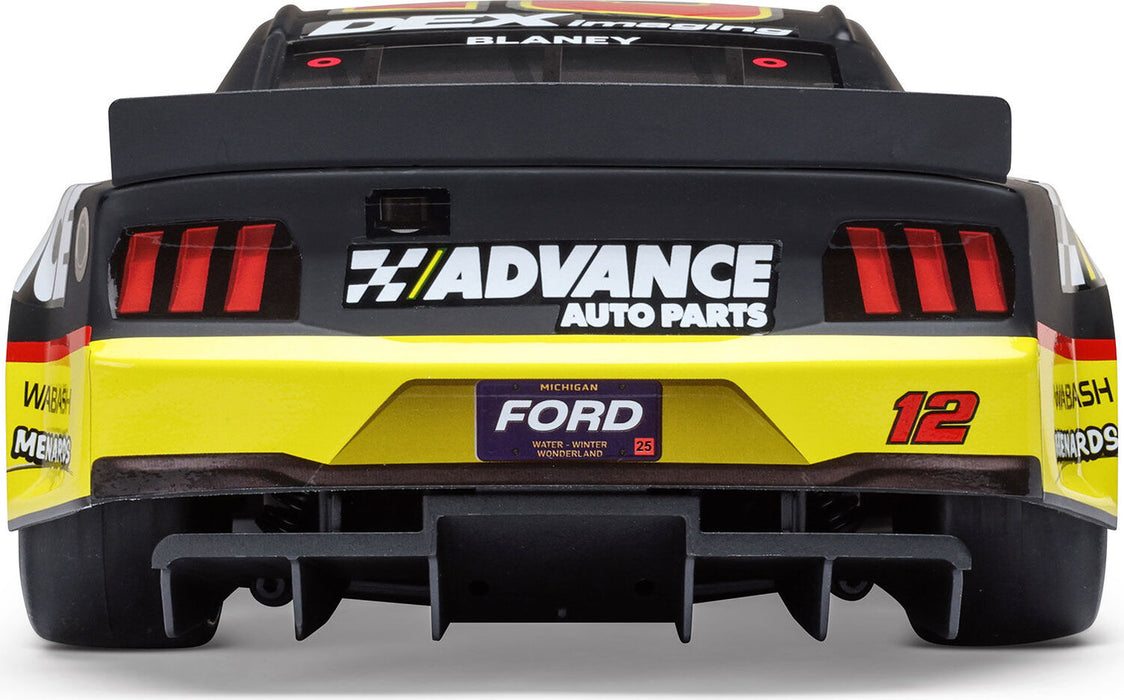 1/12 NASCAR RC Race Car Ryan Blaney No. 12 Advance Auto 2025 Ford Mustang 2S AWD RTR Brushed On-Road (Battery & Charger Included)
